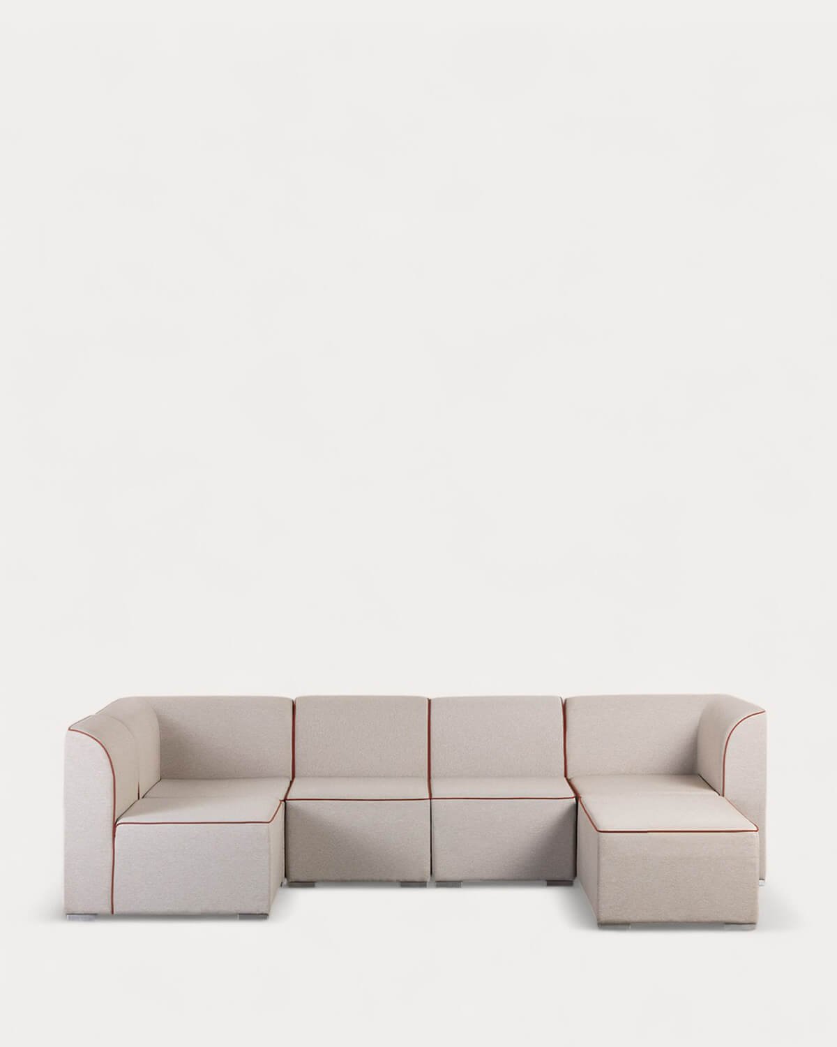 Modulares Gartensofa, 5-teilig, mit 2 Ecken und 3 Sesseln mit Stoffbezug Lagos