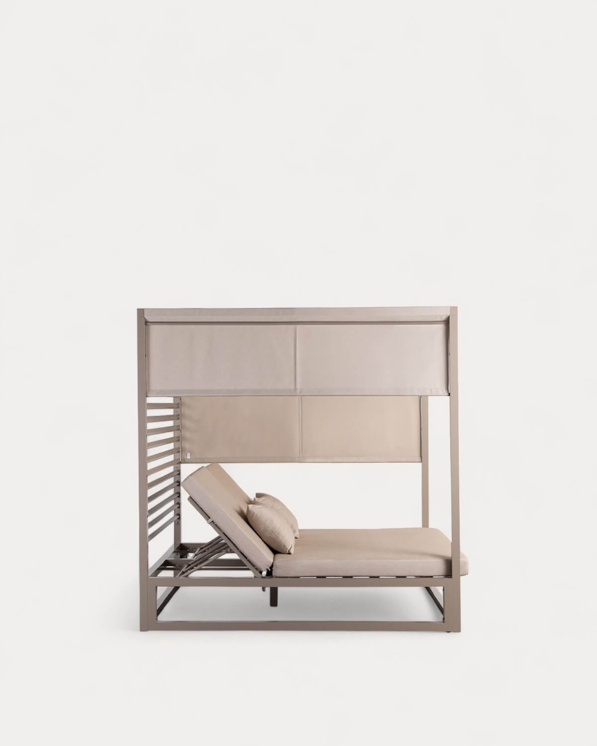 Balinesisches Liegebett aus Stoff und Aluminium Mersia, Galeriebild 4