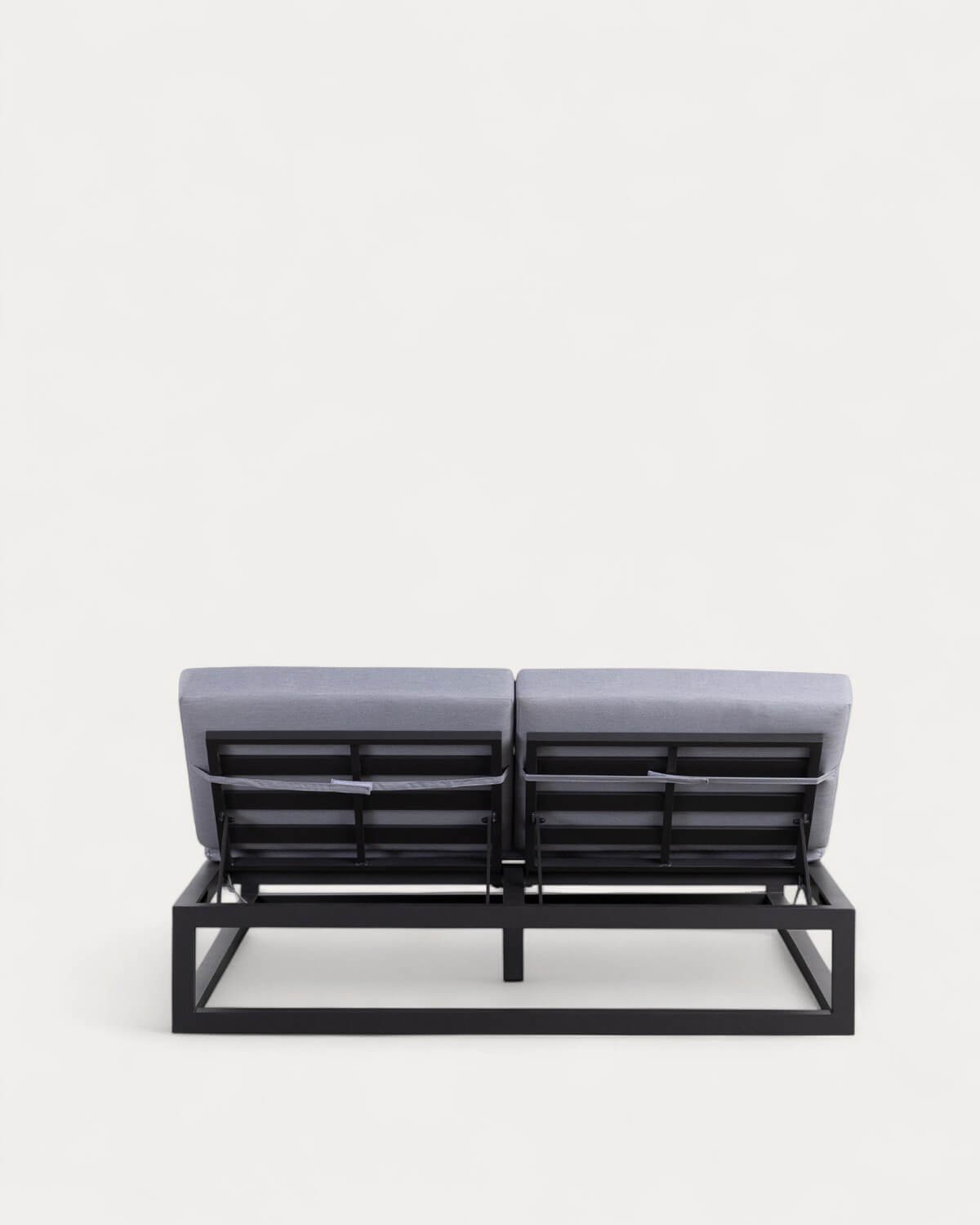 Verstellbare Doppel-Sonnenliege aus Aluminium und Kissen aus Stoff Kewin, Galeriebild 5