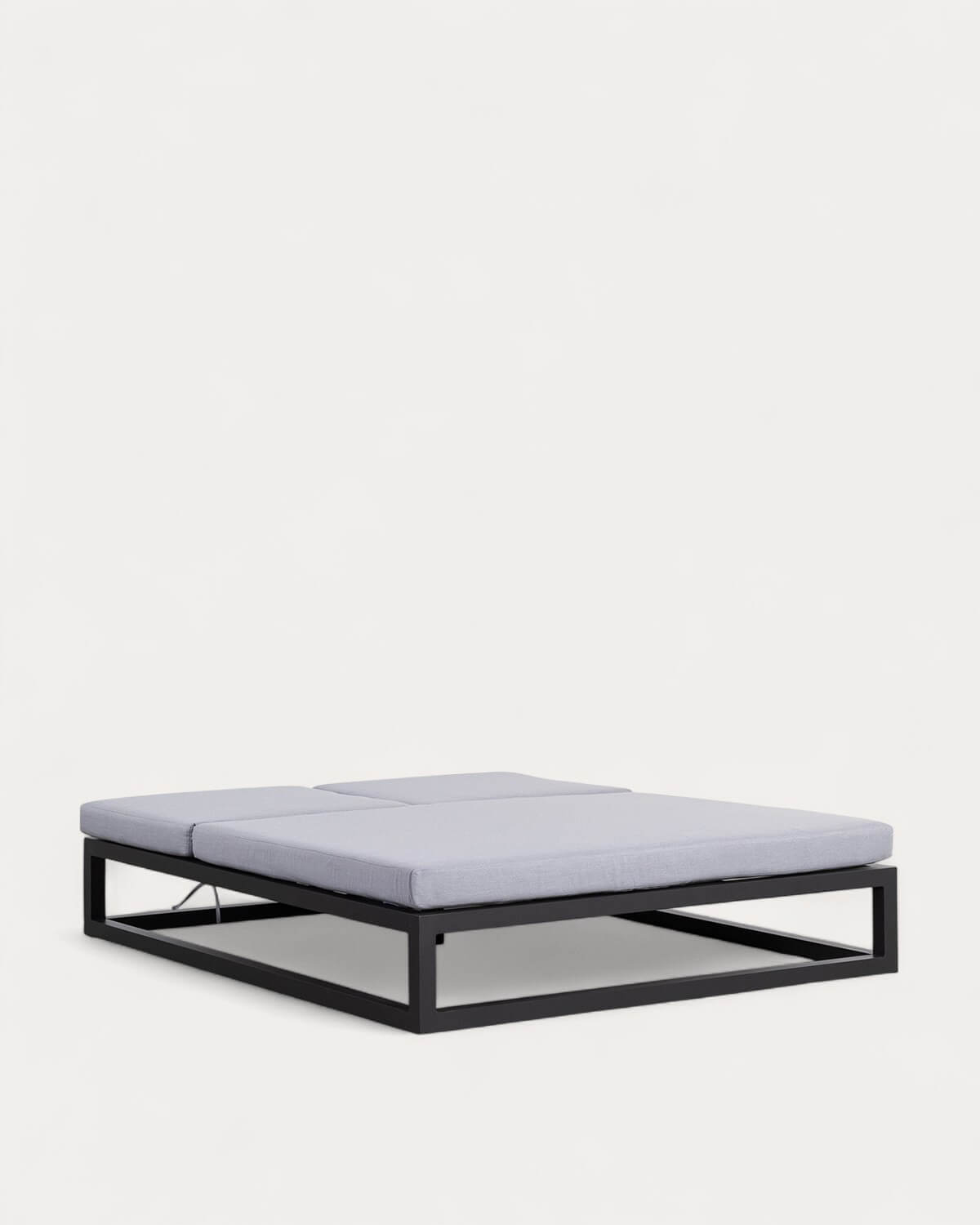 Verstellbare Doppel-Sonnenliege aus Aluminium und Kissen aus Stoff Kewin, Galeriebild 6