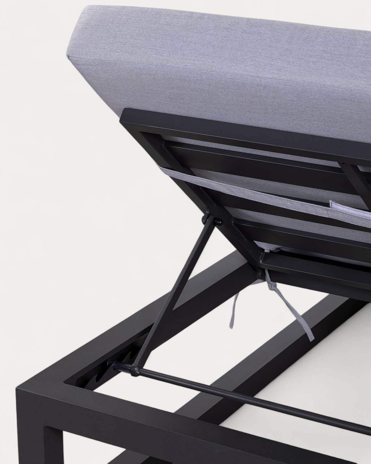 Verstellbare Doppel-Sonnenliege aus Aluminium und Kissen aus Stoff Kewin, Galeriebild 7