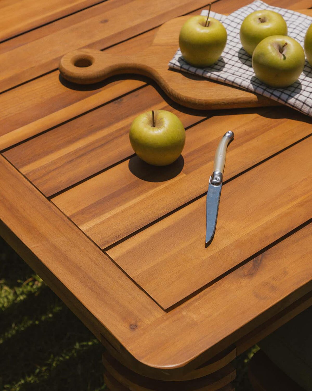 Hazan rechteckiges Tischset (180x90 cm) und 6 Stühle aus Akazienholz und Outdoor-Stoff, Galeriebild 3