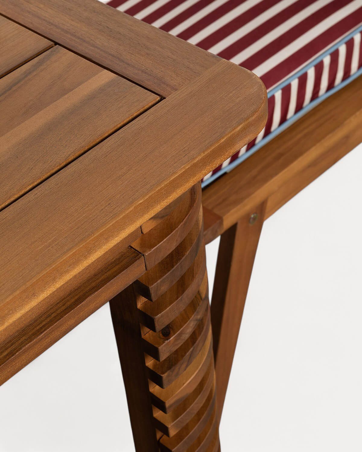 Hazan rechteckiges Tischset (180x90 cm) und 6 Stühle aus Akazienholz und Outdoor-Stoff, Galeriebild 5