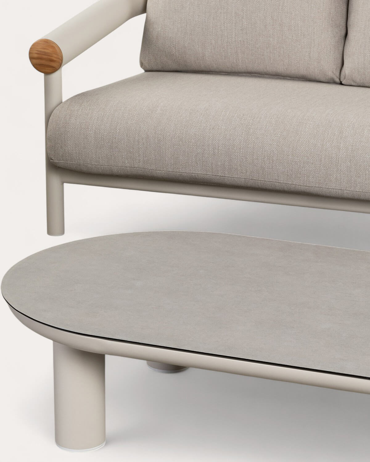 Cheryl Gartenset mit 3-Sitzer-Sofa, 2 Sesseln und Aluminium-Couchtisch, Galeriebild 4