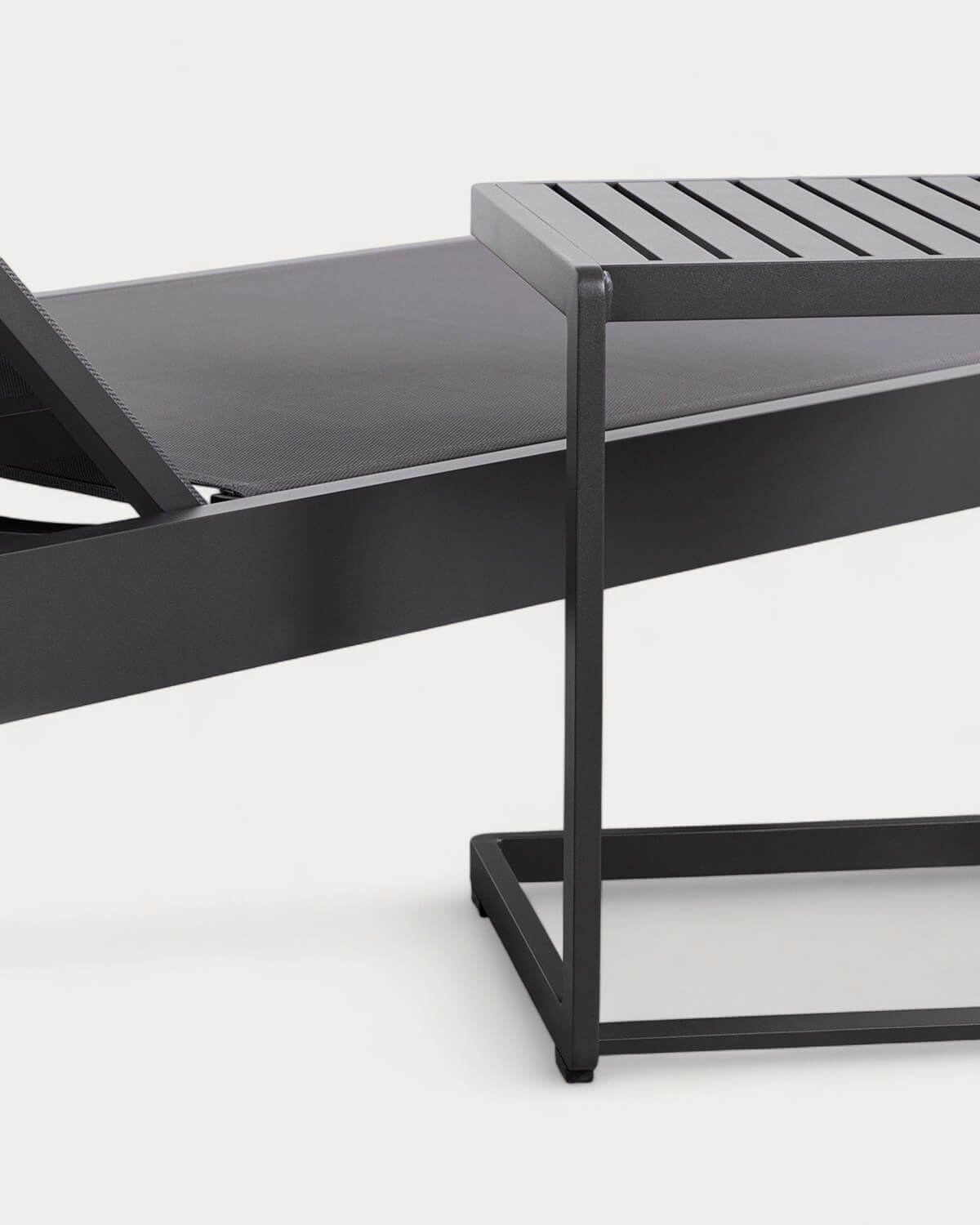 Aluminium Liege- und Beistelltisch-Set (40x40 cm) New kreta, Galeriebild 5