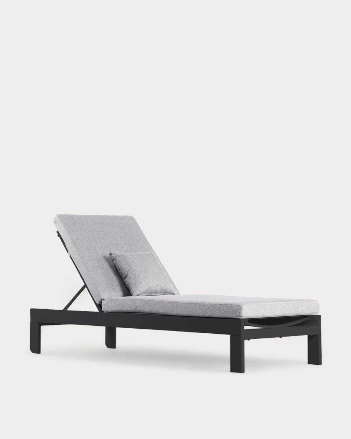 Sonnenliege mit abnehmbarem Kissen und quadratischem Kissen New Kreta, Galeriebild 1