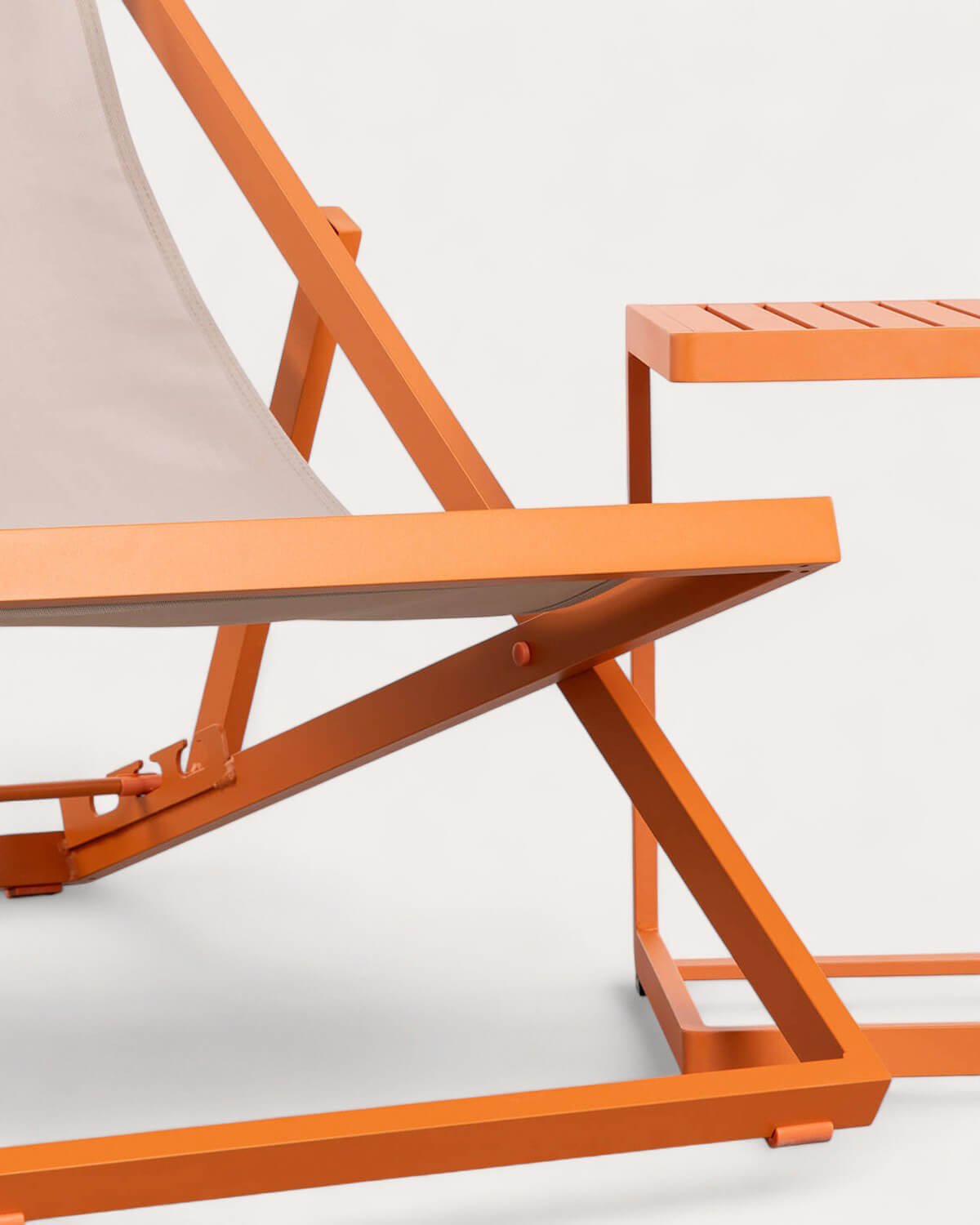 Rilas Liegende Hängematte und Aluminium Beistelltisch Set (40x40 cm) Kreta, Galeriebild 3