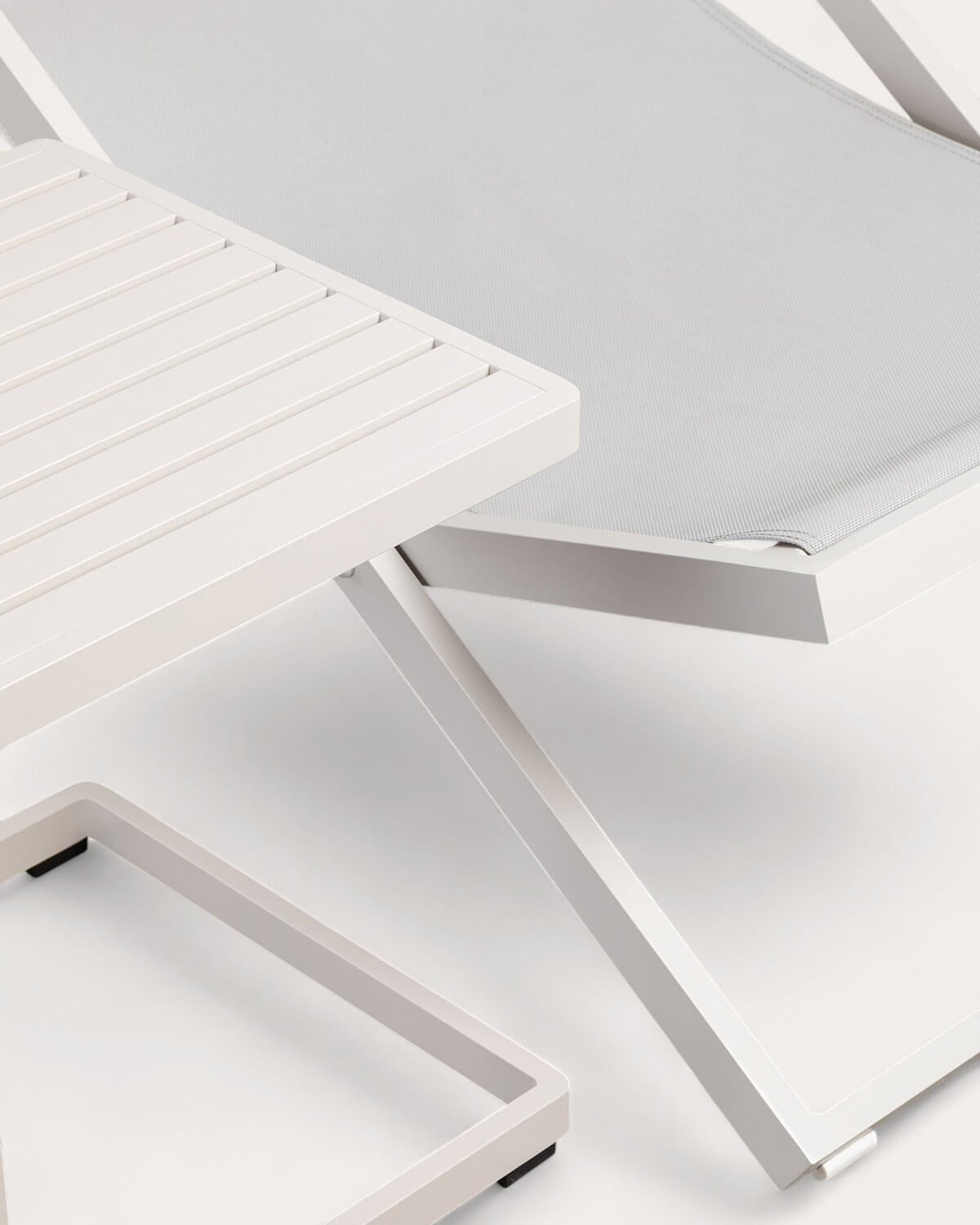 Rilas Liegende Hängematte und Aluminium Beistelltisch Set (40x40 cm) Kreta, Galeriebild 6