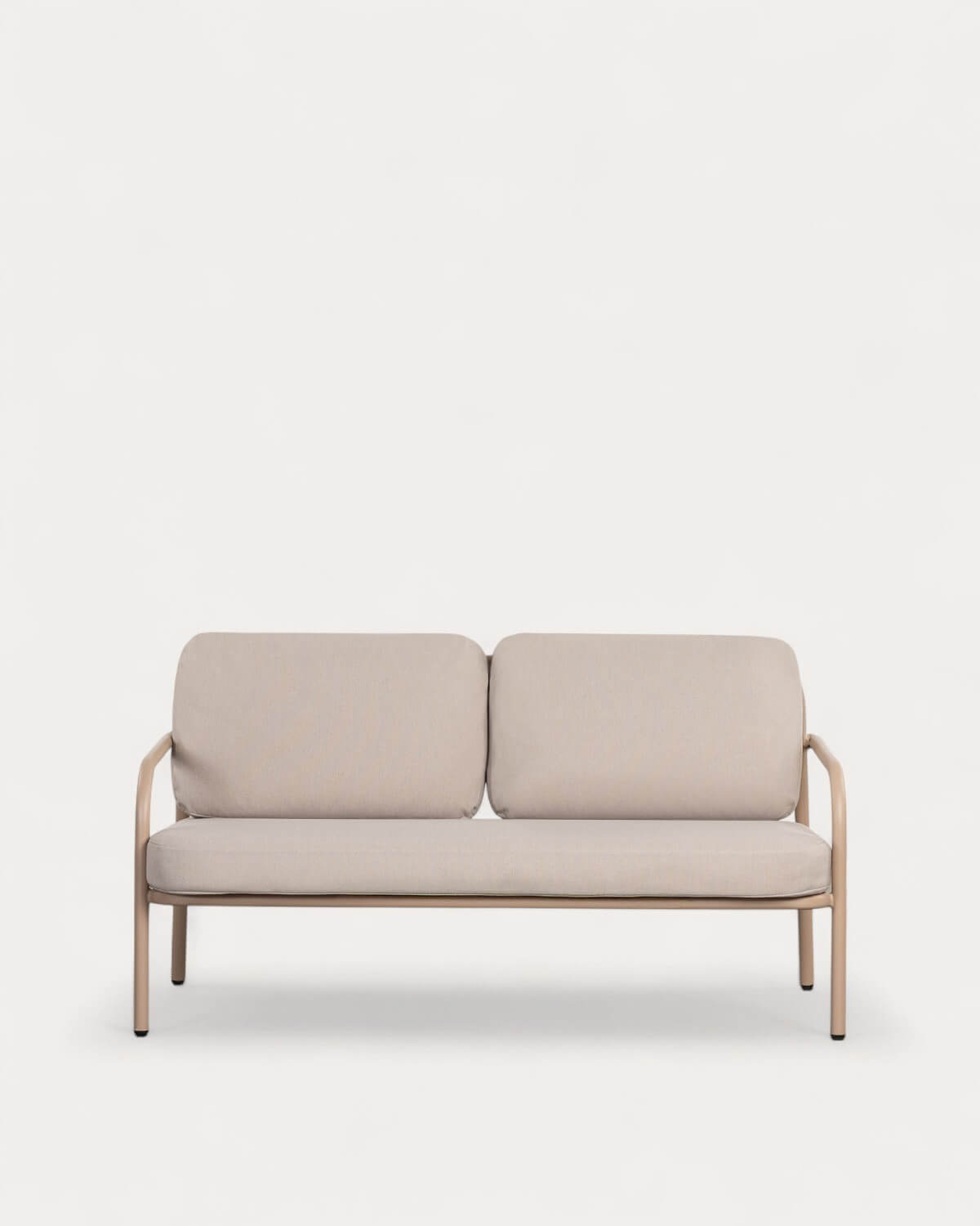 Gartenset mit 2-Sitzer-Sofa, 2 Sesseln und Couchtisch aus Metall und Aleina-Stoff, Galeriebild 4