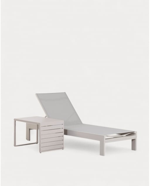 Aluminium Liege- und Couchtisch-Set (40x40 cm) New Kreta