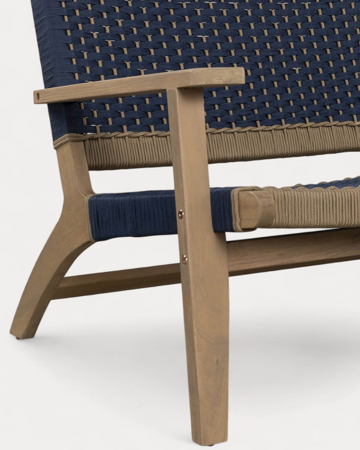 Gartenset mit 2-Sitzer-Sofa, 2 Sesseln und Couchtisch aus Akazienholz und Mirle Rope, Galeriebild 8