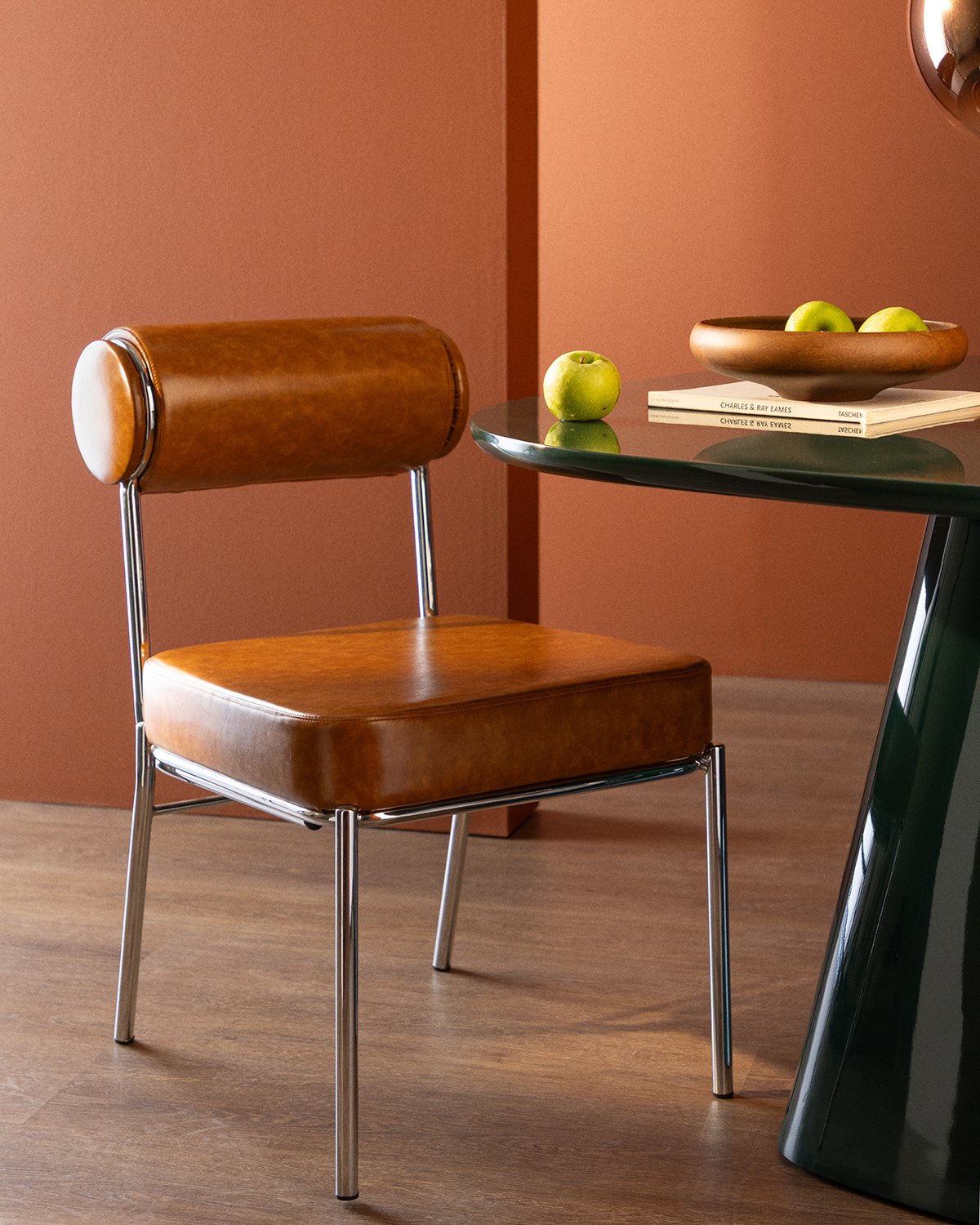 2er-Pack Esszimmerstühle aus Kunstleder und Metall Elin, Galeriebild 2