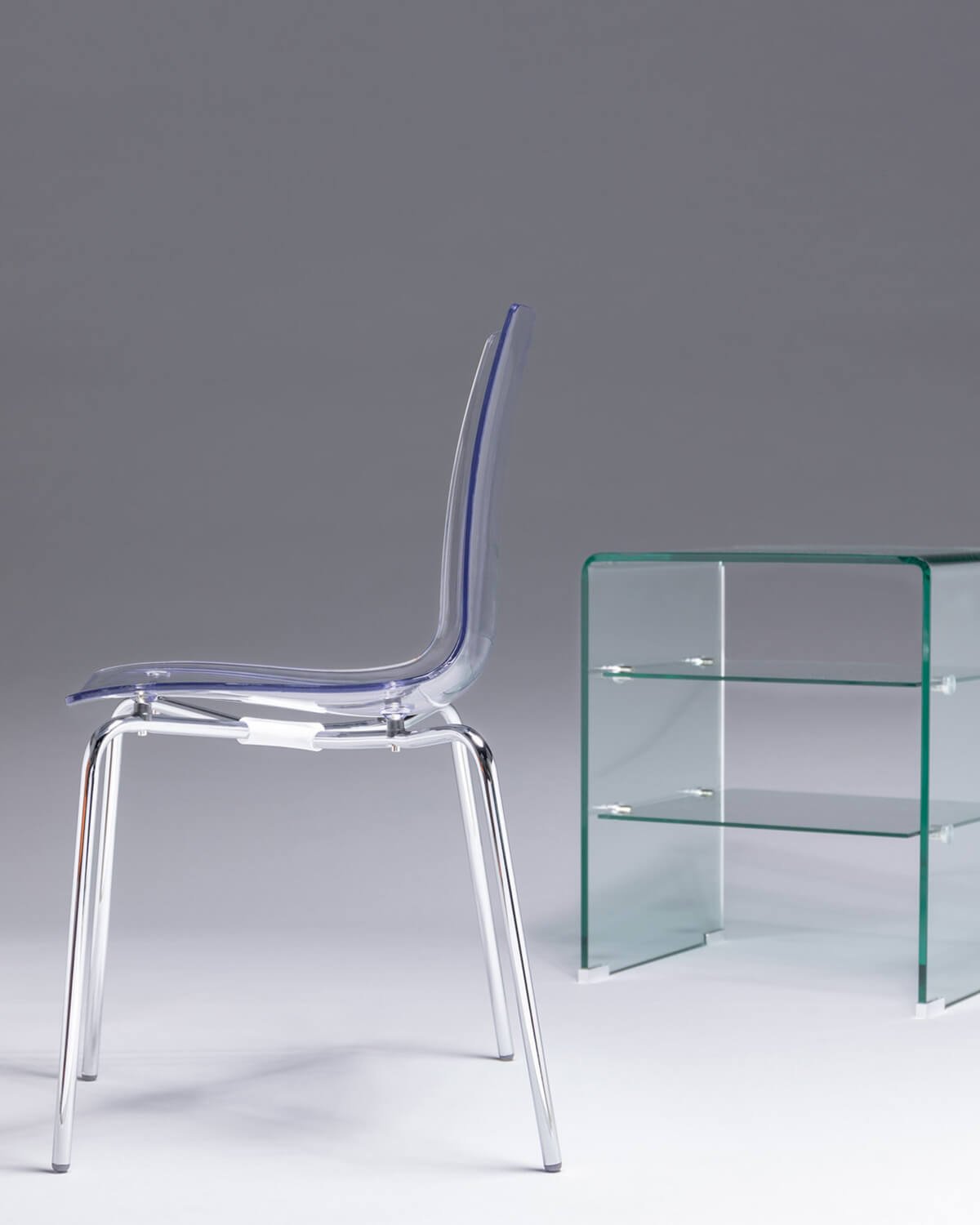 2er-Pack Esstischstühle aus Polycarbonat und Metall Samay, Galeriebild 2