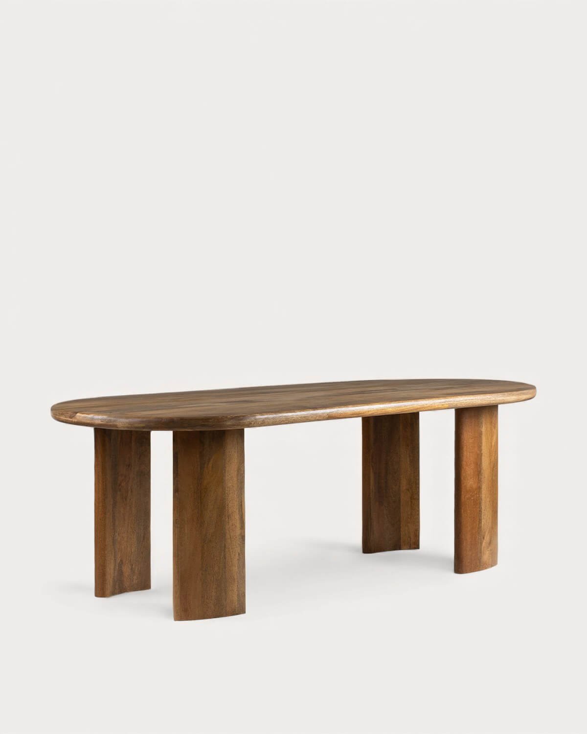 Ovaler Esstisch aus Mangoholz (220x100 cm) Leno, Galeriebild 1