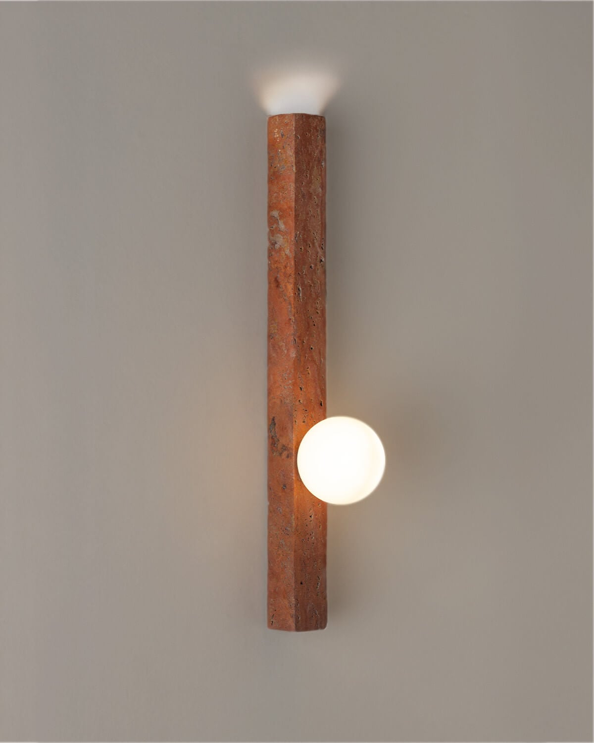 Travertin-Marmor-Wandleuchte Niuras , Galeriebild 4