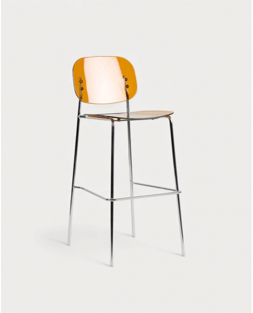 Hoher Hocker aus Polyethylen und Metall (77 cm) Pinha