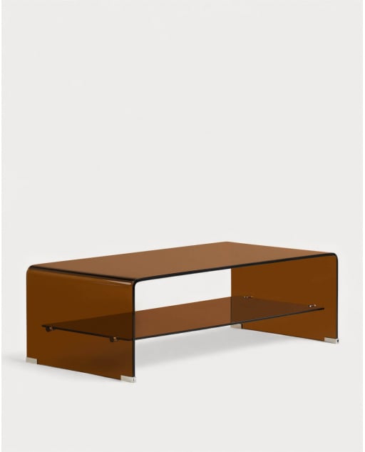 Rechteckiger Couchtisch aus Gehärtetem Glas (110,5 x 55,5 cm) Endil