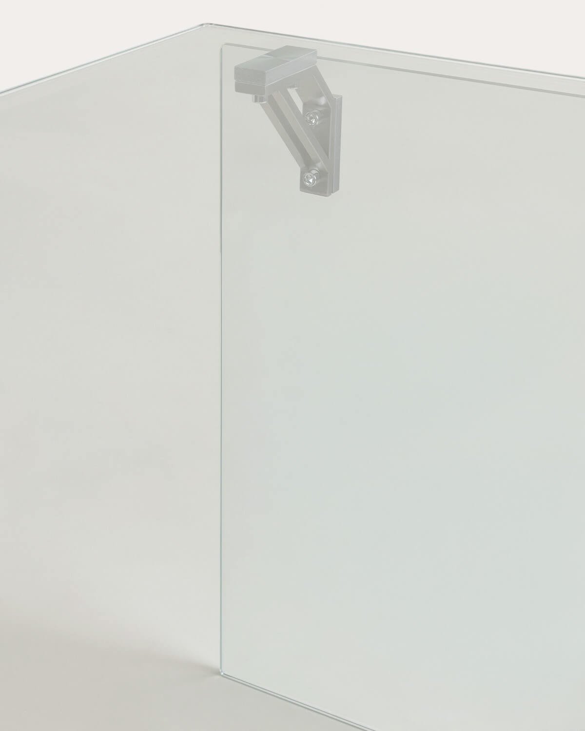 Schreibtisch aus Gehärtetem Glas und Edelstahl (134x70 cm) Arey, Galeriebild 6