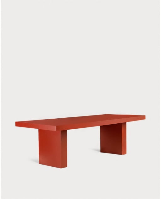 Rechteckiger Zement-Gartentisch (245x100 cm) Itxaso