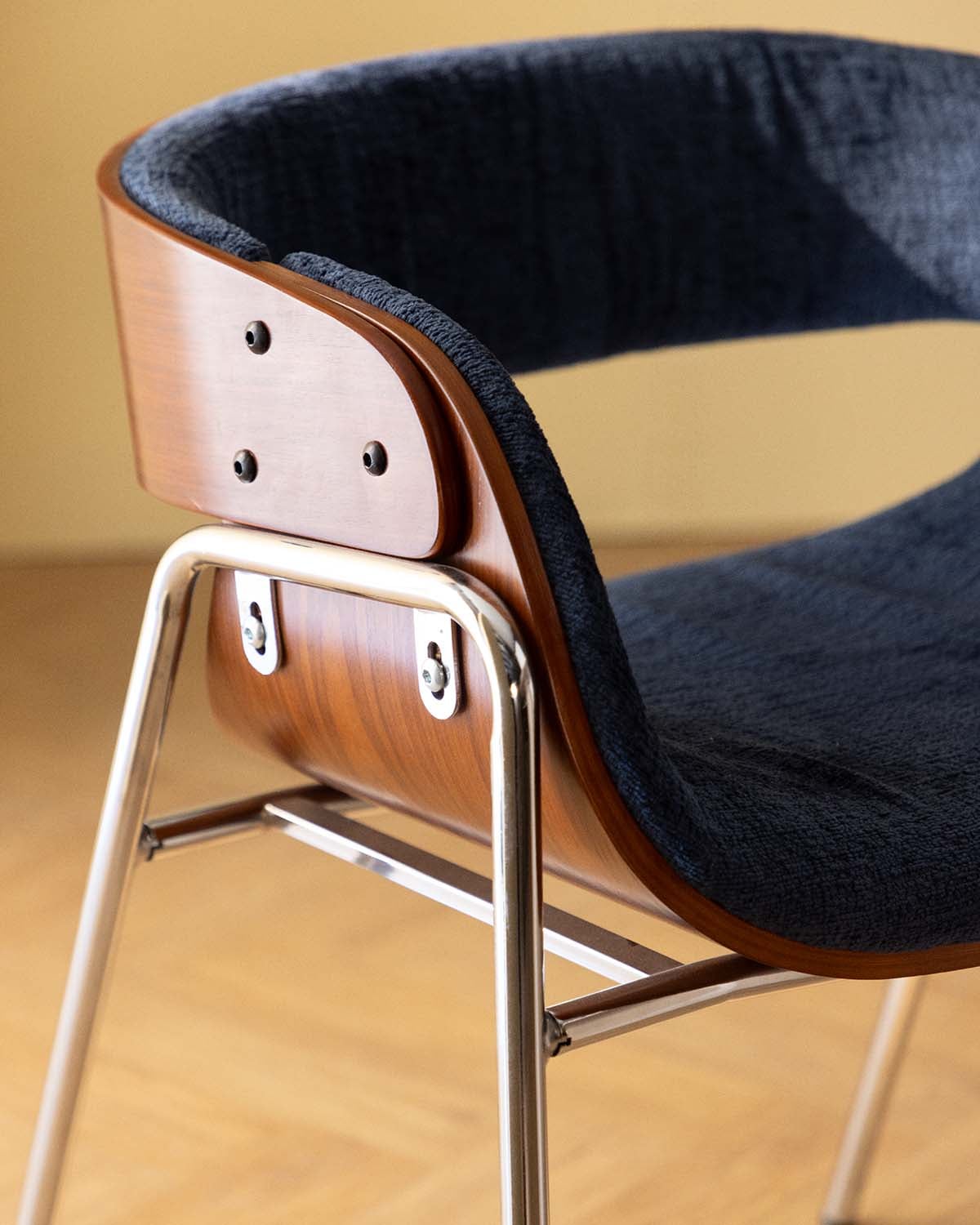 2er-Pack Esszimmerstühle aus Holz und Stoff Berlin, Galeriebild 3