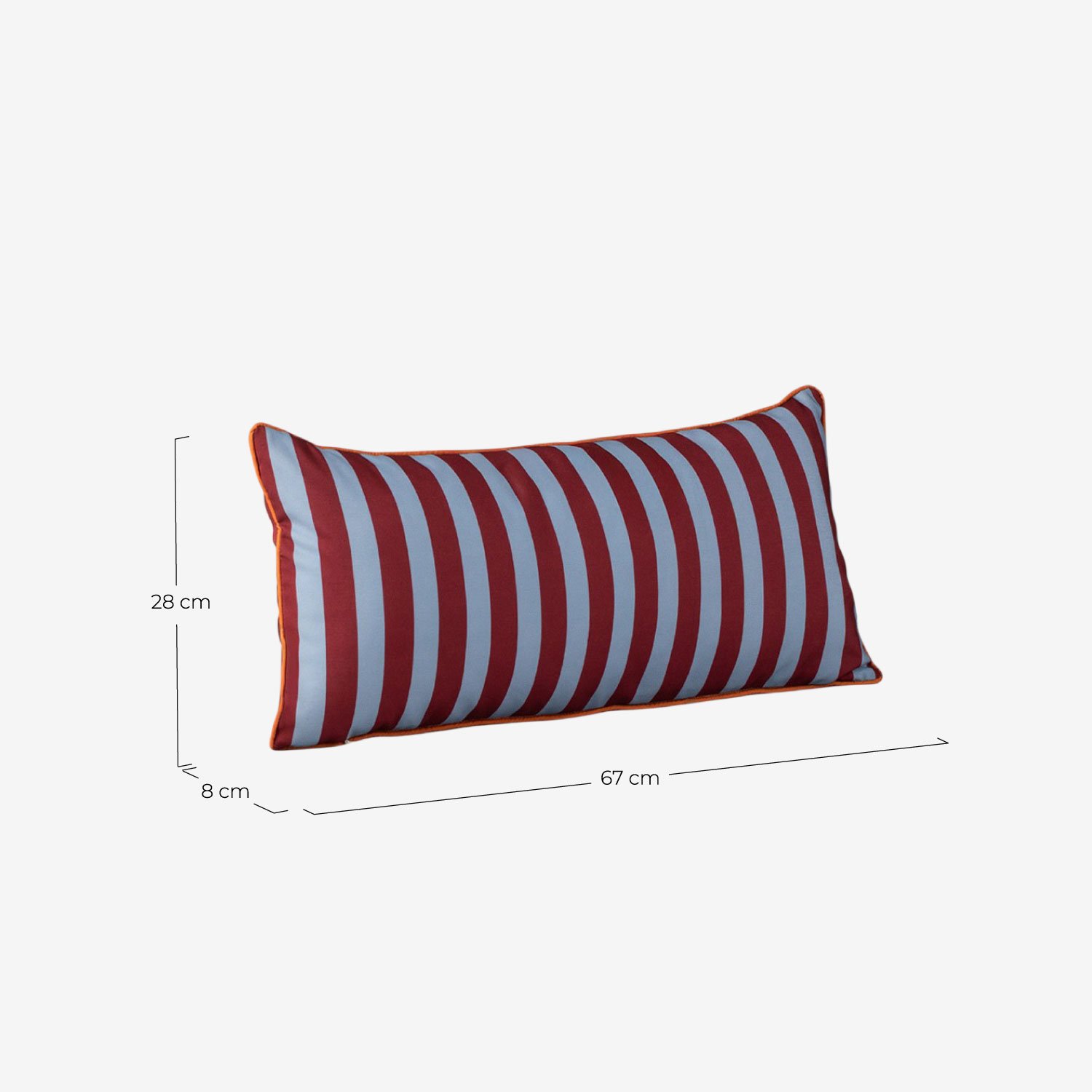 Rechteckiges Outdoor-Kissen aus Stoff (28x67 cm) Zambi, Ma&szlig;e