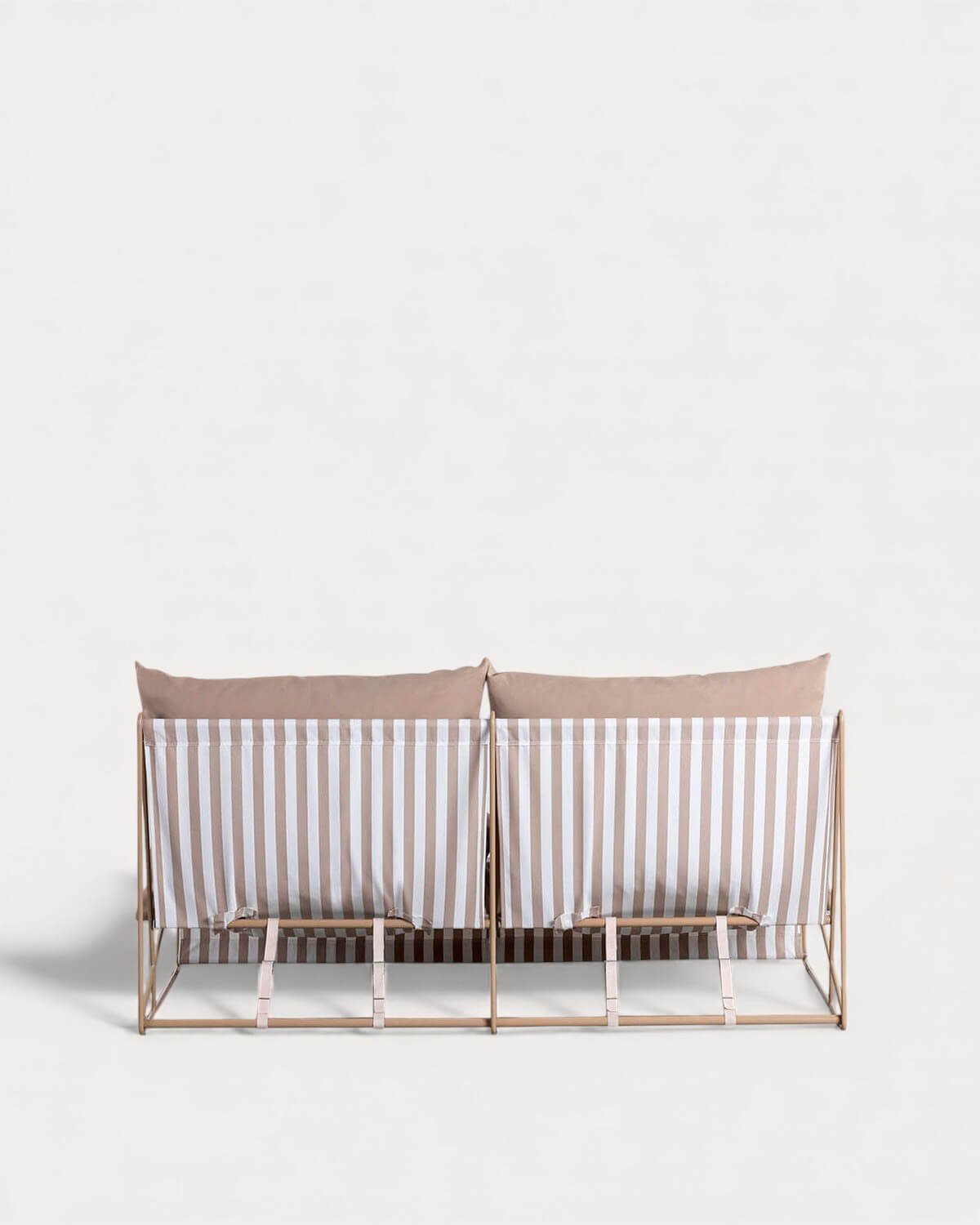 2-Sitzer-Sofa aus Metall und Sitz aus Carpa-Stoff, Galeriebild 4