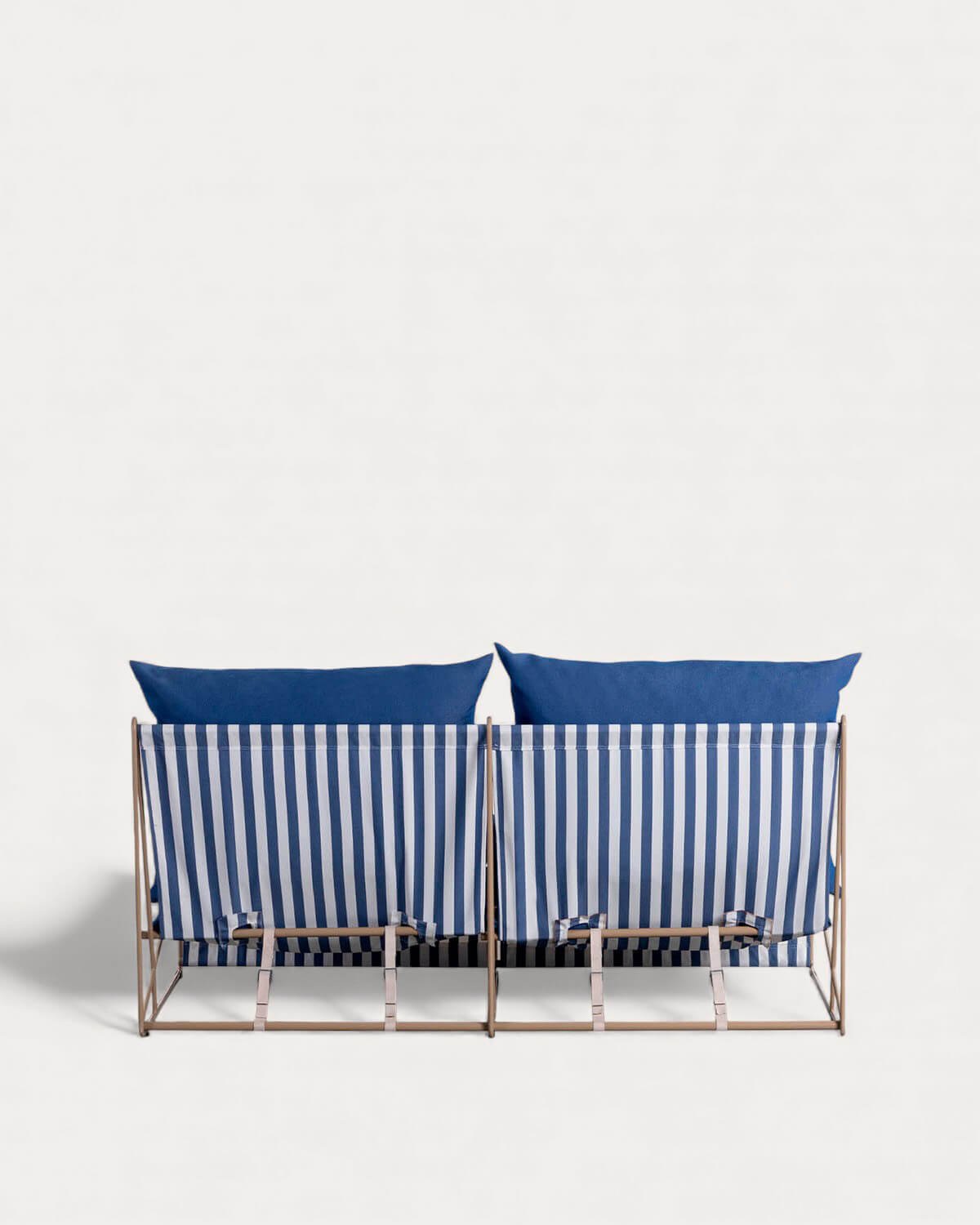 2-Sitzer-Sofa aus Metall und Sitz aus Carpa-Stoff, Galeriebild 4