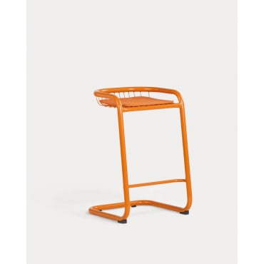 4er-Pack Metall-Hocker Biaritz Orange Terra & 65 cm - The Masie