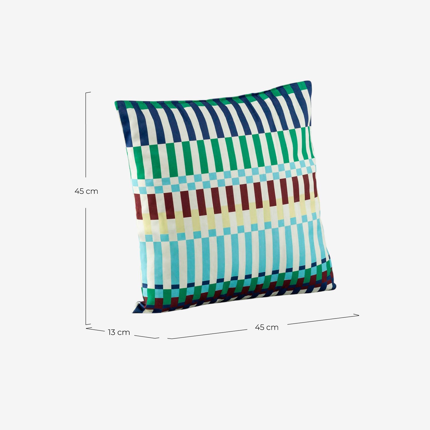 Quadratisches Stoffkissen (45x45 cm) Mahia, Ma&szlig;e