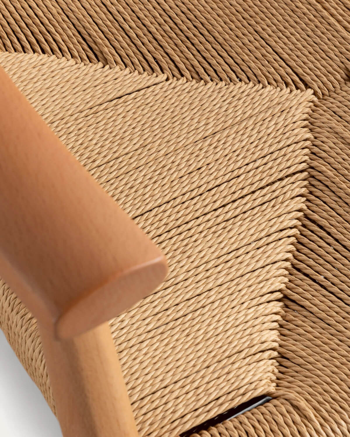 Ovaler Esstisch Vienna mit Holzgriff und 4 Stühlen aus Holz und Seilen Vilno, Galeriebild 6