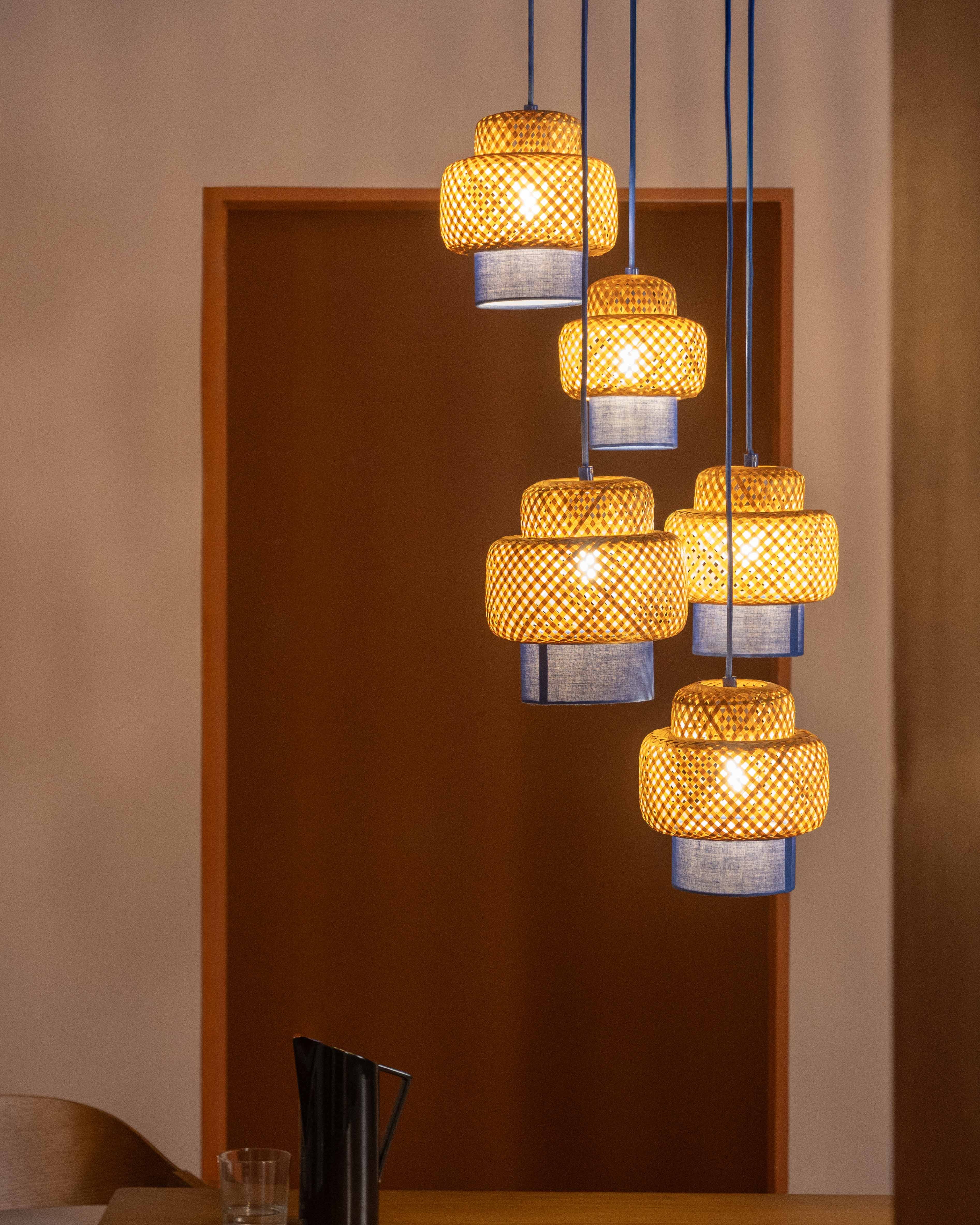 Deckenlampe aus Bambus und Metall Mirenis, Galeriebild 2