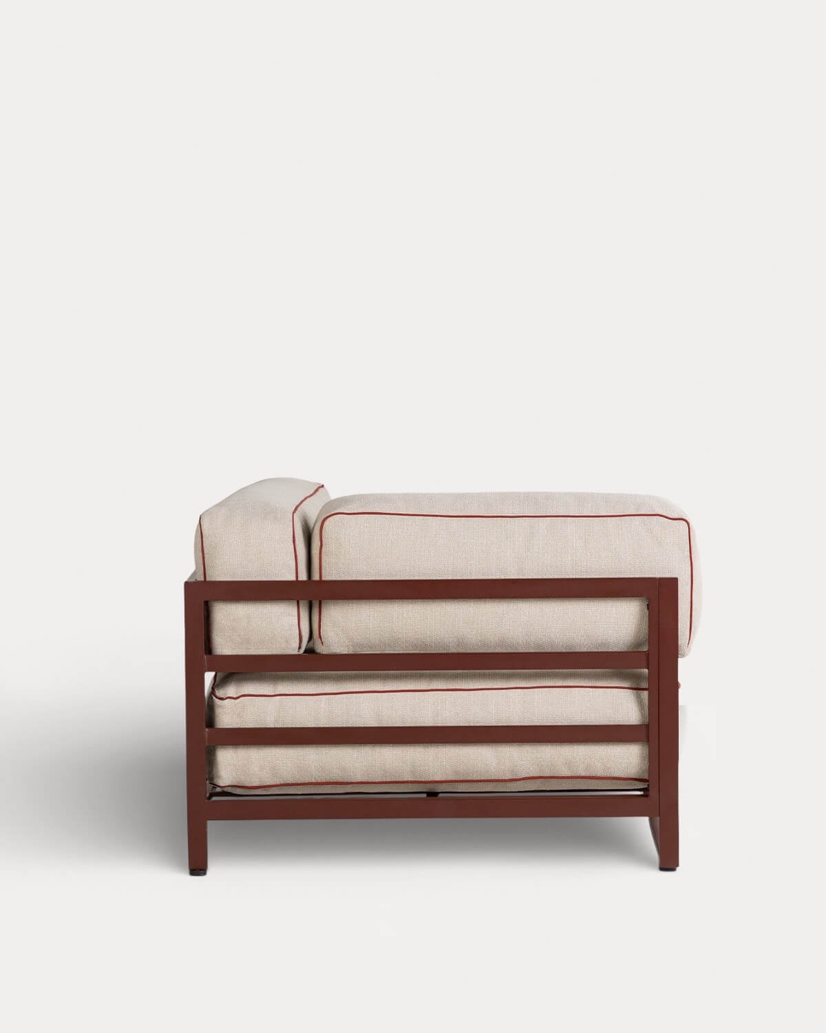 Eck-Gartenmodul aus Metall und Stoff für modulares Sofa Kristen, Galeriebild 2