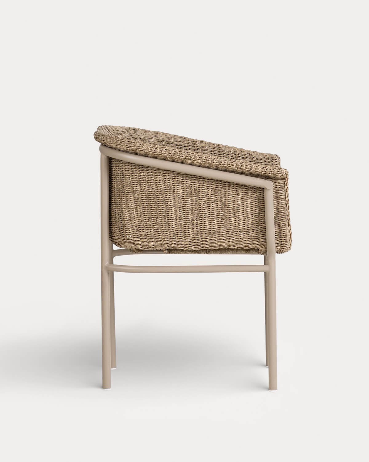 4er-Pack Metall- und Rattan-Gartenstühle Caitlyn, Galeriebild 2