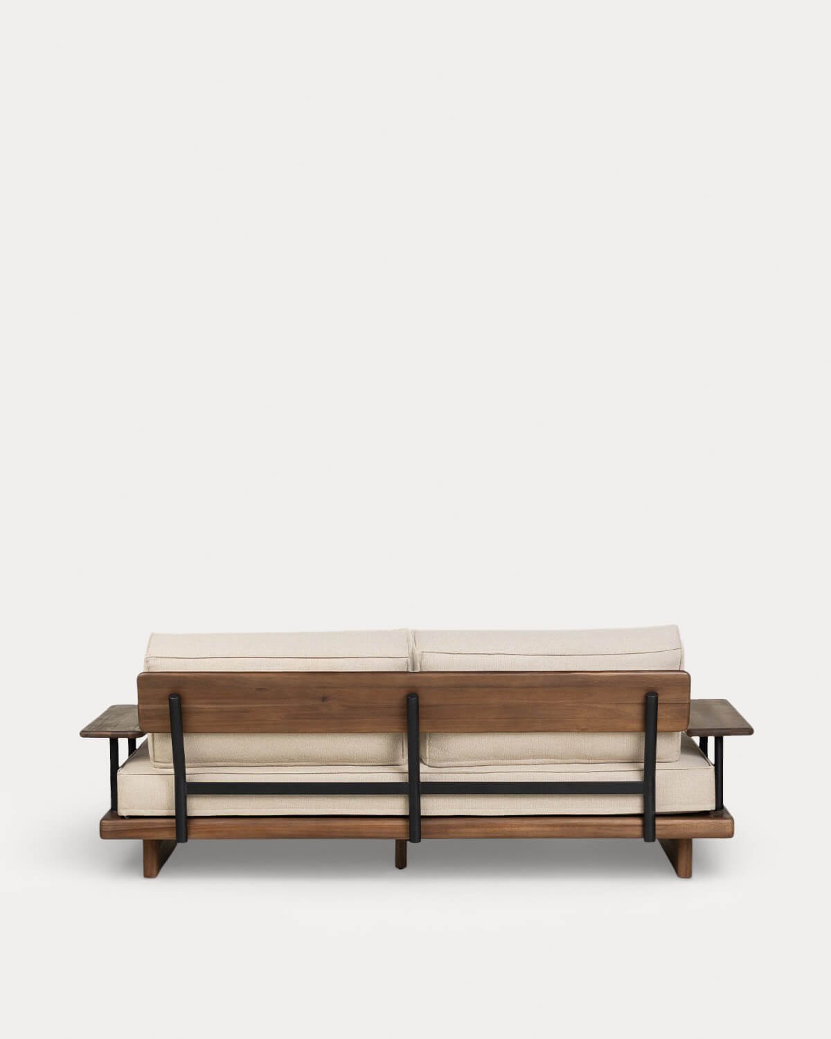 2-Sitzer-Gartensofa aus Akazienholz und Metall Ayanis, Galeriebild 3