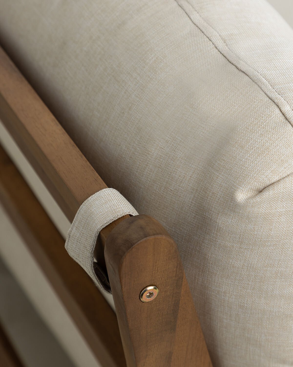 3-Sitzer-Gartensofa aus Akazienholz und Stoff Lorent, Galeriebild 7