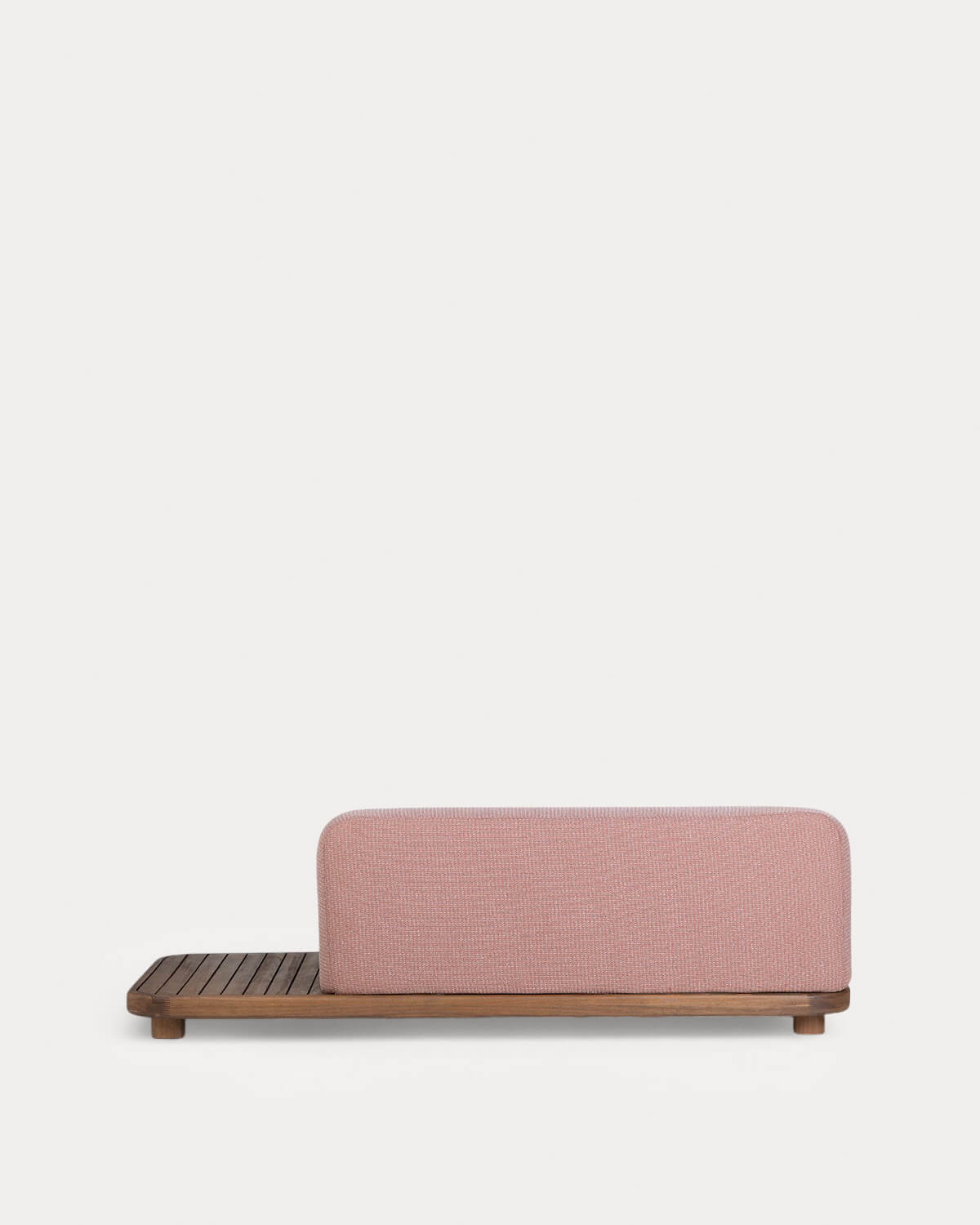 Modulares Sofa-Modul für 2-Sitzer-Gartensofa mit Beistelltisch aus Akazienholz und Stoff Redik, Galeriebild 5