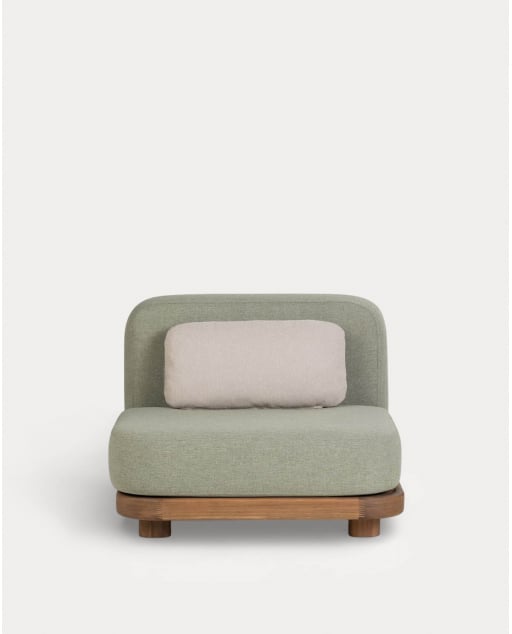 Gartencenter-Modul aus Akazienholz und Stoff für modulares Sofa Redik