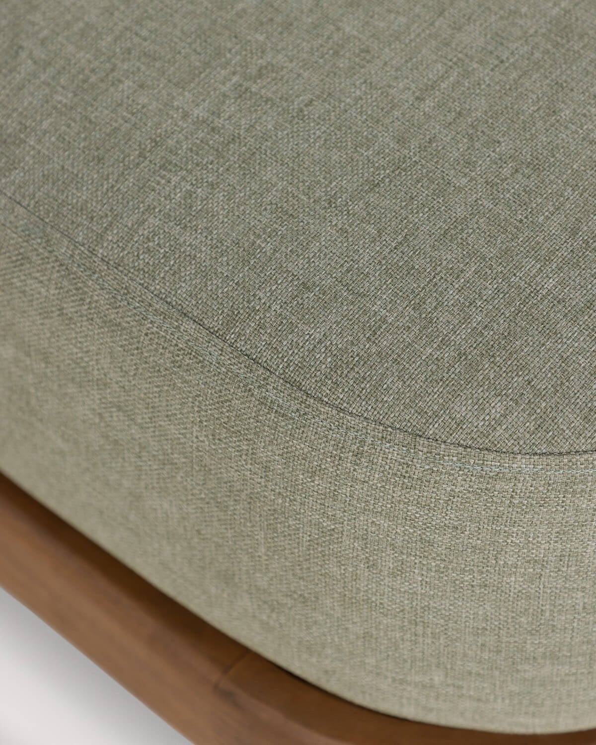 Gartenhocker-Modul aus Akazienholz und Stoff für Modulsofa Redik, Galeriebild 6