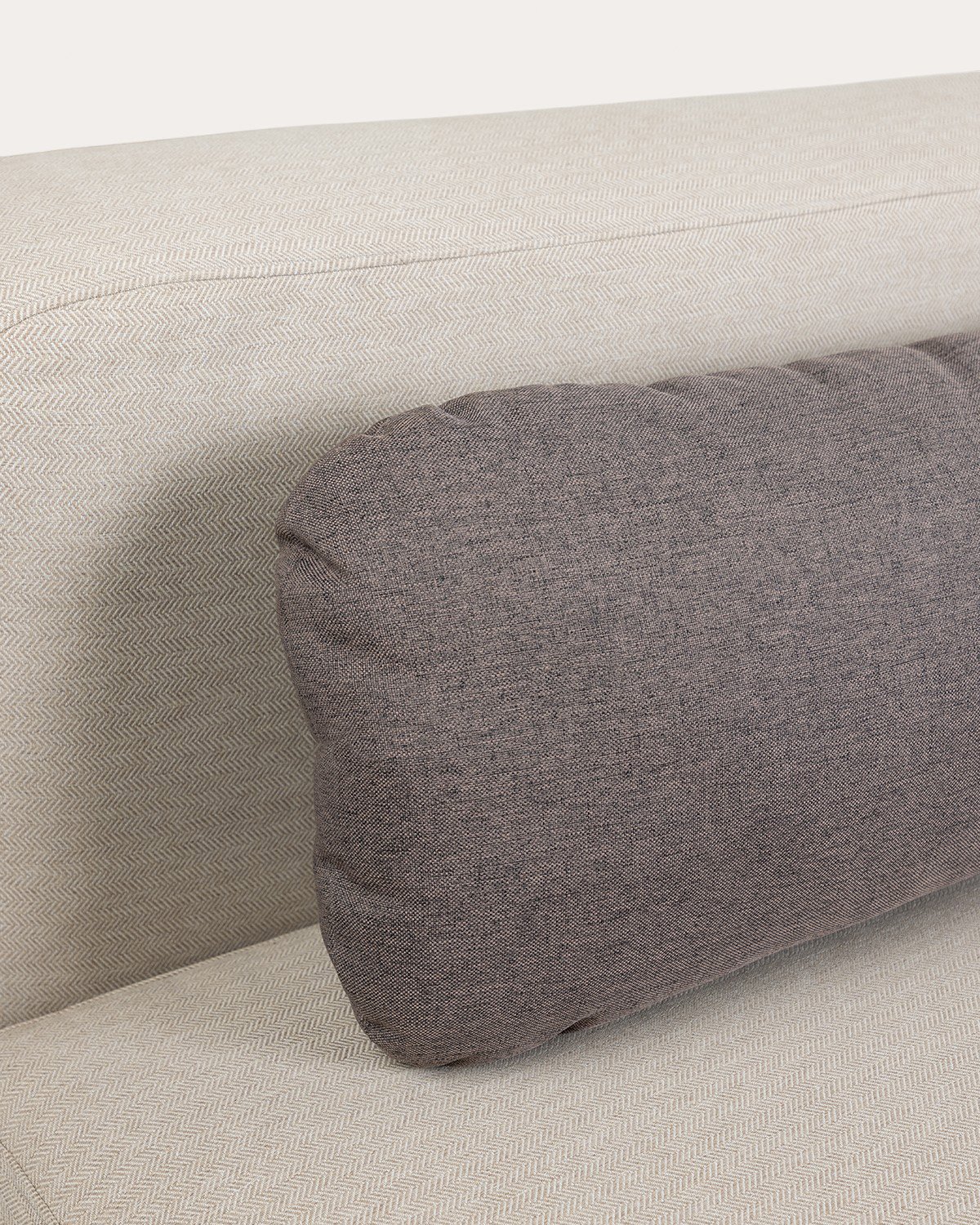 2-Teiliges Modulares Gartensofa-Set Sofa-Modul und Mittelmodul aus Akazienholz und Stoff Redik, Galeriebild 4