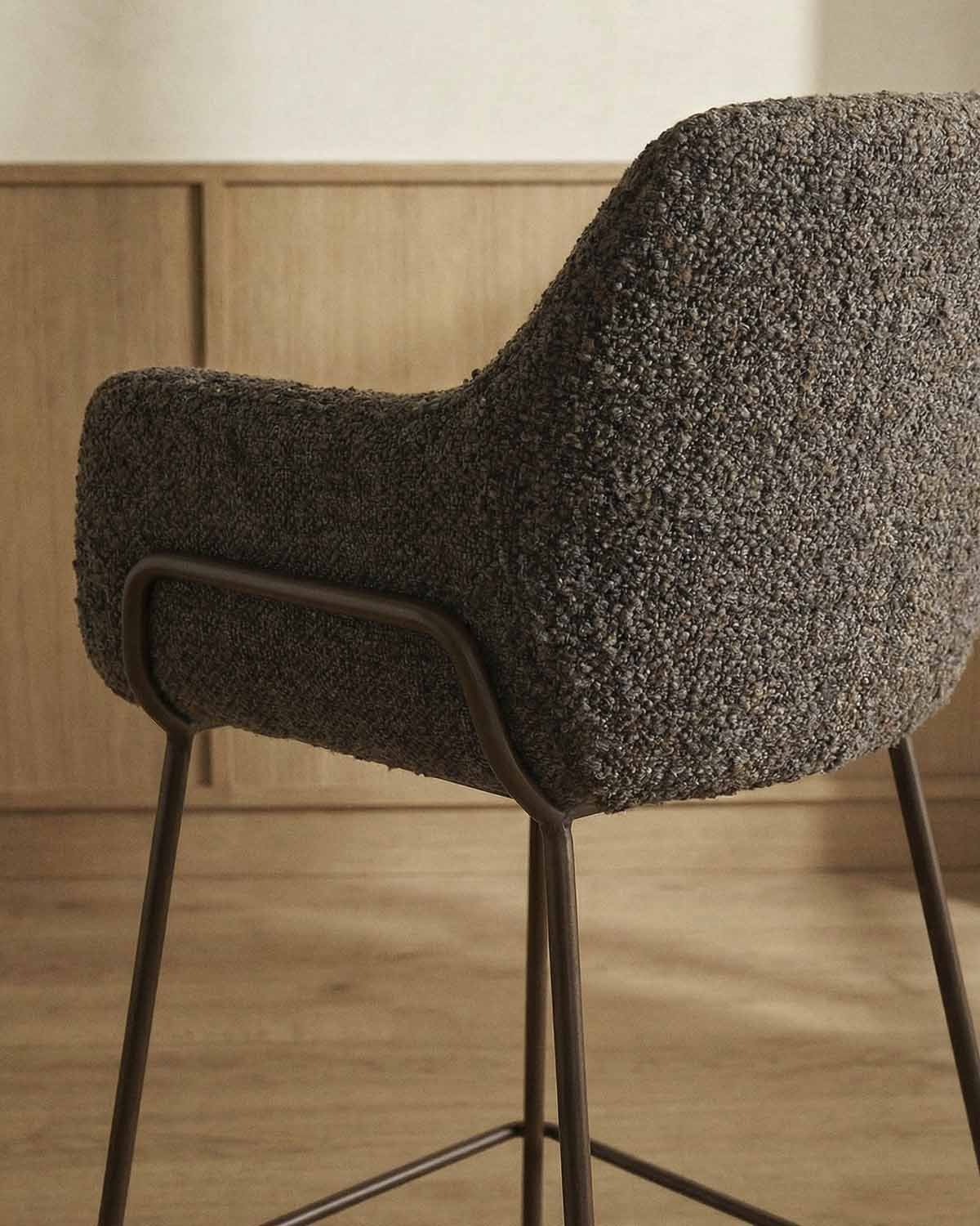 Barhocker aus Stoff und Metall (66 cm) Oisin, Galeriebild 3