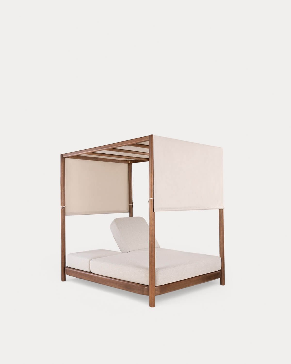 Balinesisches Liegebett aus Eukalyptusholz und Zoier-Stoff, Galeriebild 2