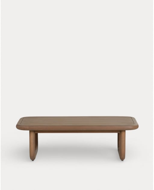 Rechteckiger Couchtisch aus Eukalyptusholz für den Außenbereich (110x65 cm) Edvard