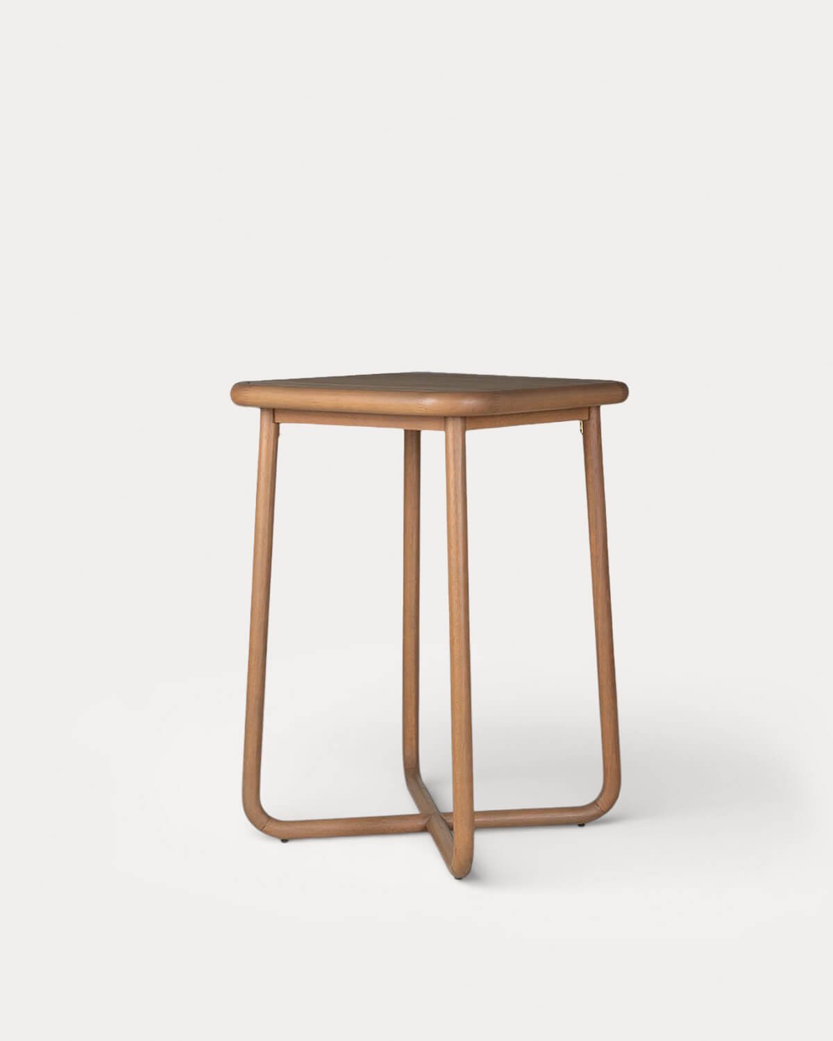 Hoher Quadratischer Tisch aus Eukalyptusholz (70x70 cm) Edvard, Galeriebild 1