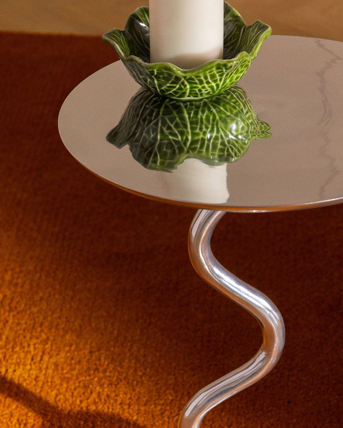 Runder Beistelltisch aus Metall und Gehärtetem Glas (Ø35 cm) Tetiam, Galeriebild 3