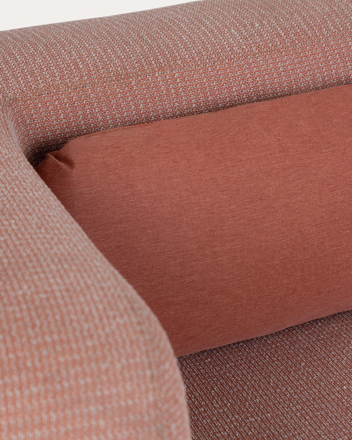 2-Teiliges Modulares Gartensofa-Set Sofa-Modul und Eckmodul mit Akazienholz und Stoffhocker Redik, Galeriebild 6