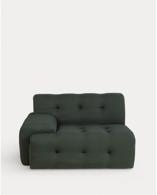 Linkes Eckmodul aus vakuumverpacktem Stoff für Nahual Modulsofa