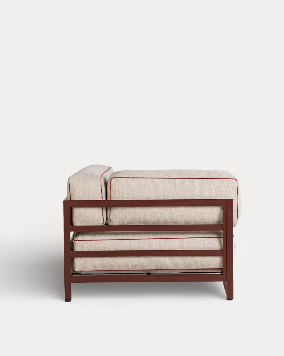 Eck-Gartenmodul aus Metall und Stoff für modulares Sofa Kristen, Galeriebild 2