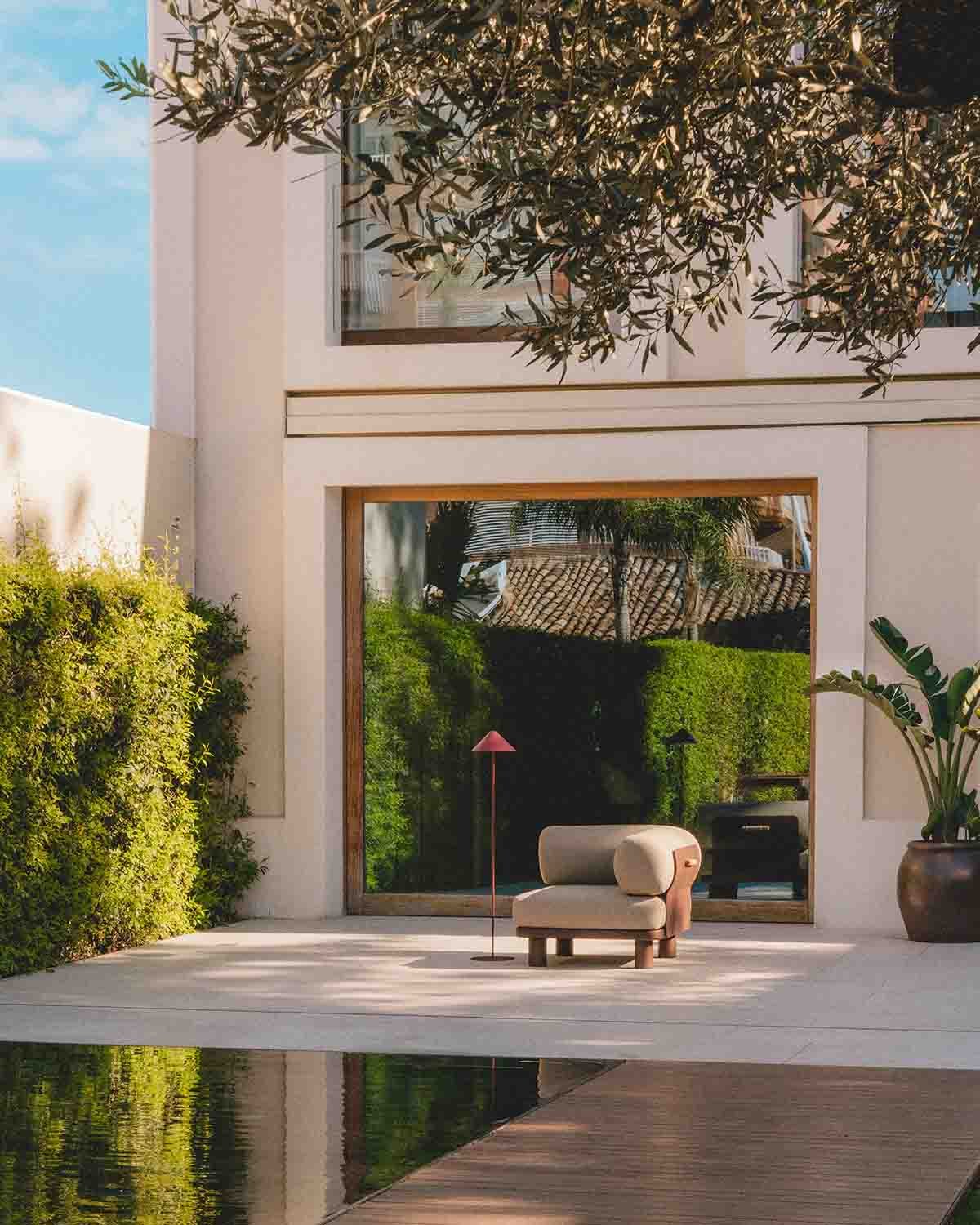 Eck-Gartenmodul aus Aluminium und Stoff für Modulare Sofas Lantana, Galeriebild 2