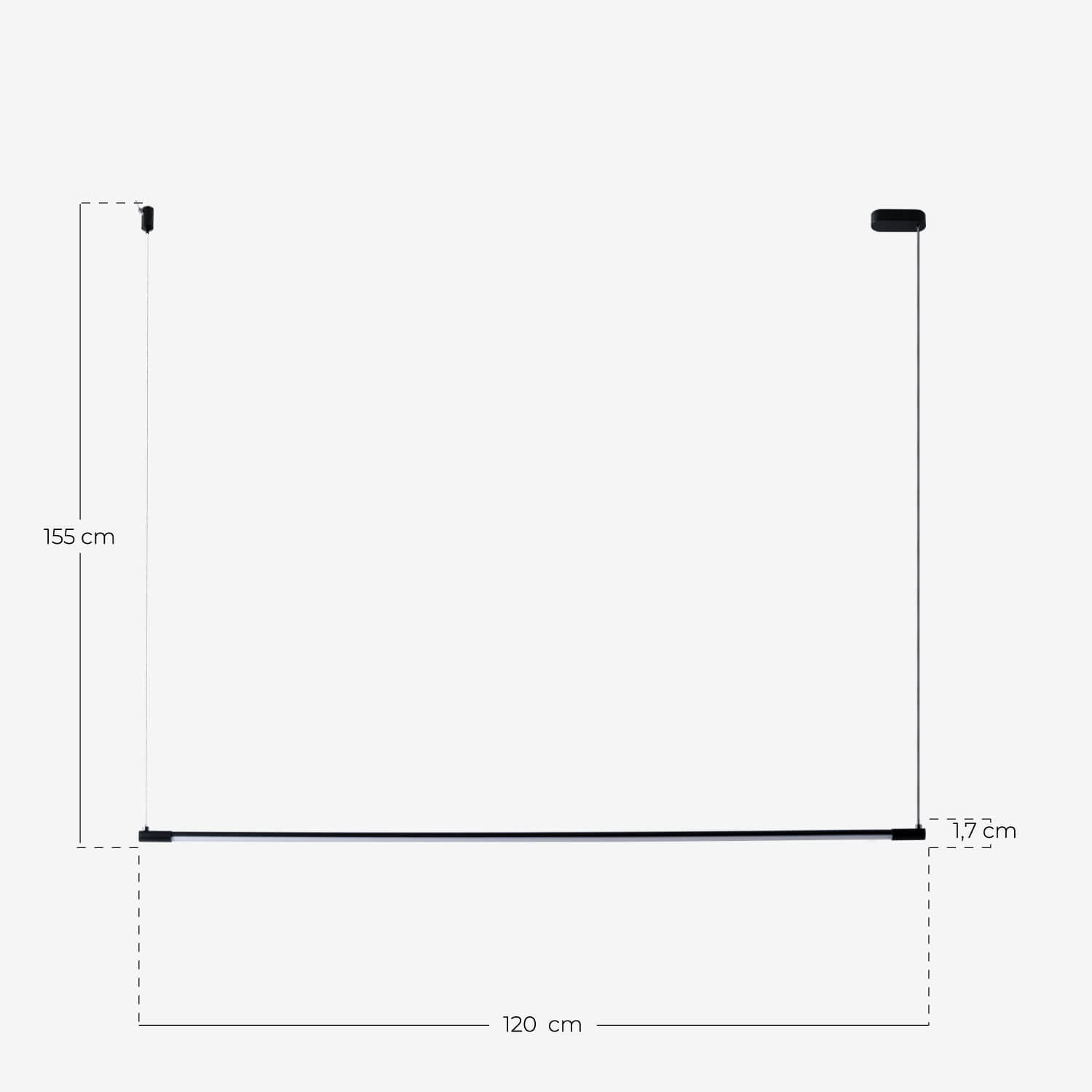 Flik Metall-LED-Deckenleuchte, Ma&szlig;e