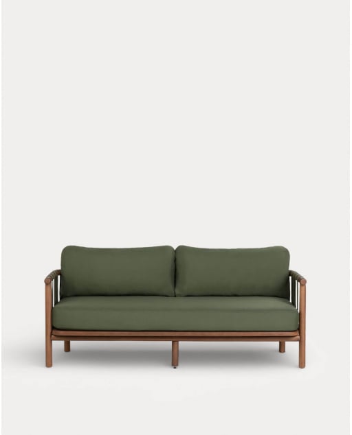 2-Sitzer-Gartensofa aus Eukalyptusholz und Stoff Edvard